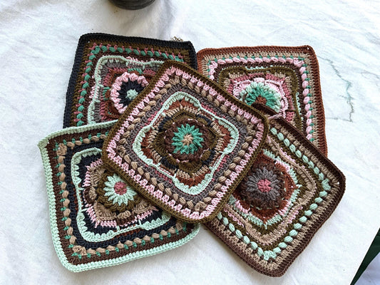 The Turkish Granny Squares Pattern, Easy Crochet Motif Tutorial, Boho Mandala Motif, Blanket Crochet Square PDF, Garment and Accessories