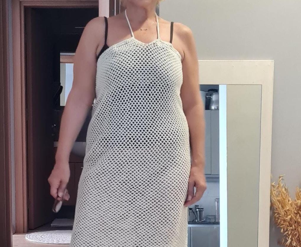 Crochet Easy Mesh Skirt Pattern in PDF File with Crochet Planner Gift, Mesh Dress; Beach Cover; Maxi Skirt; Mesh Beach Dress Modern Pattern