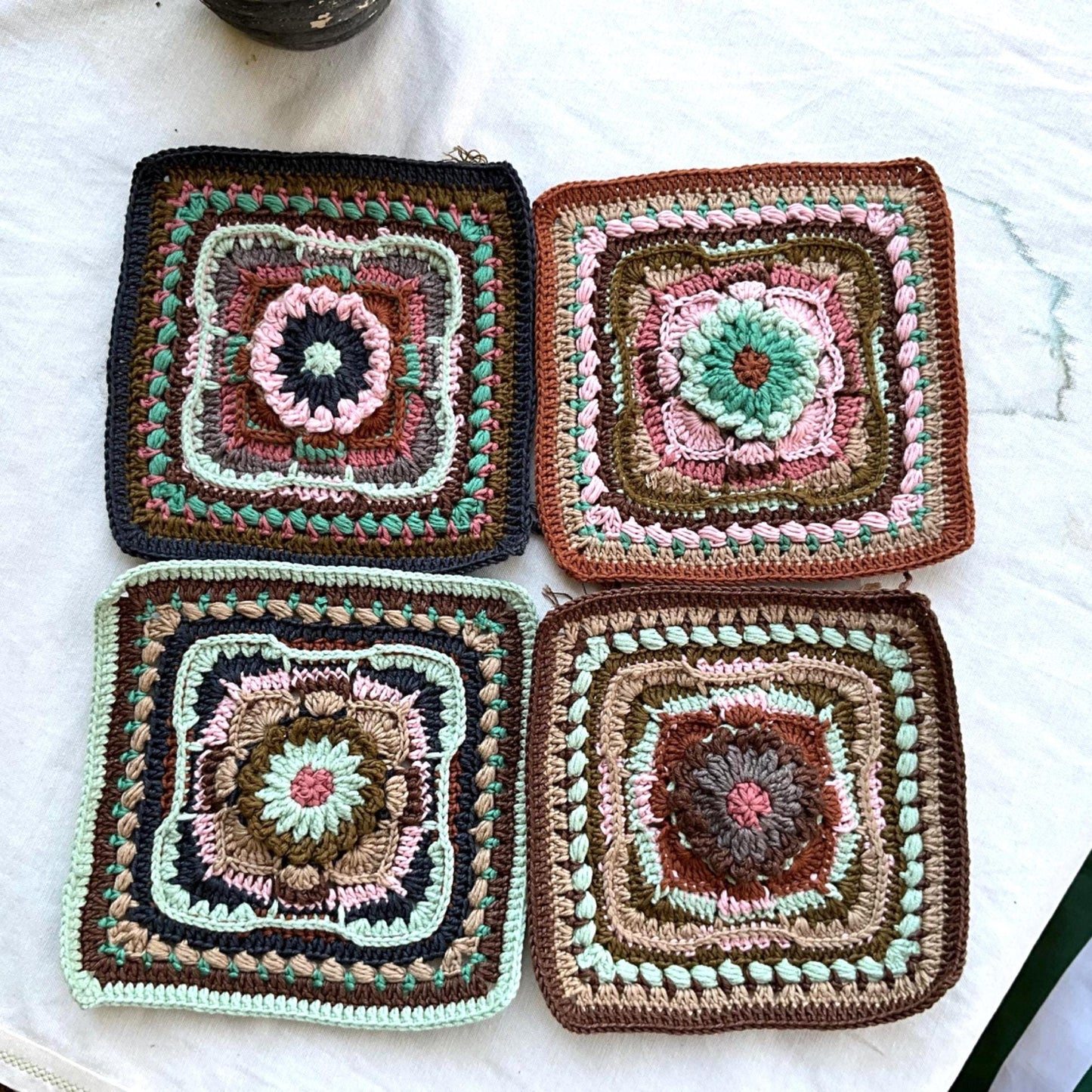The Turkish Granny Squares Pattern, Easy Crochet Motif Tutorial, Boho Mandala Motif, Blanket Crochet Square PDF, Garment and Accessories