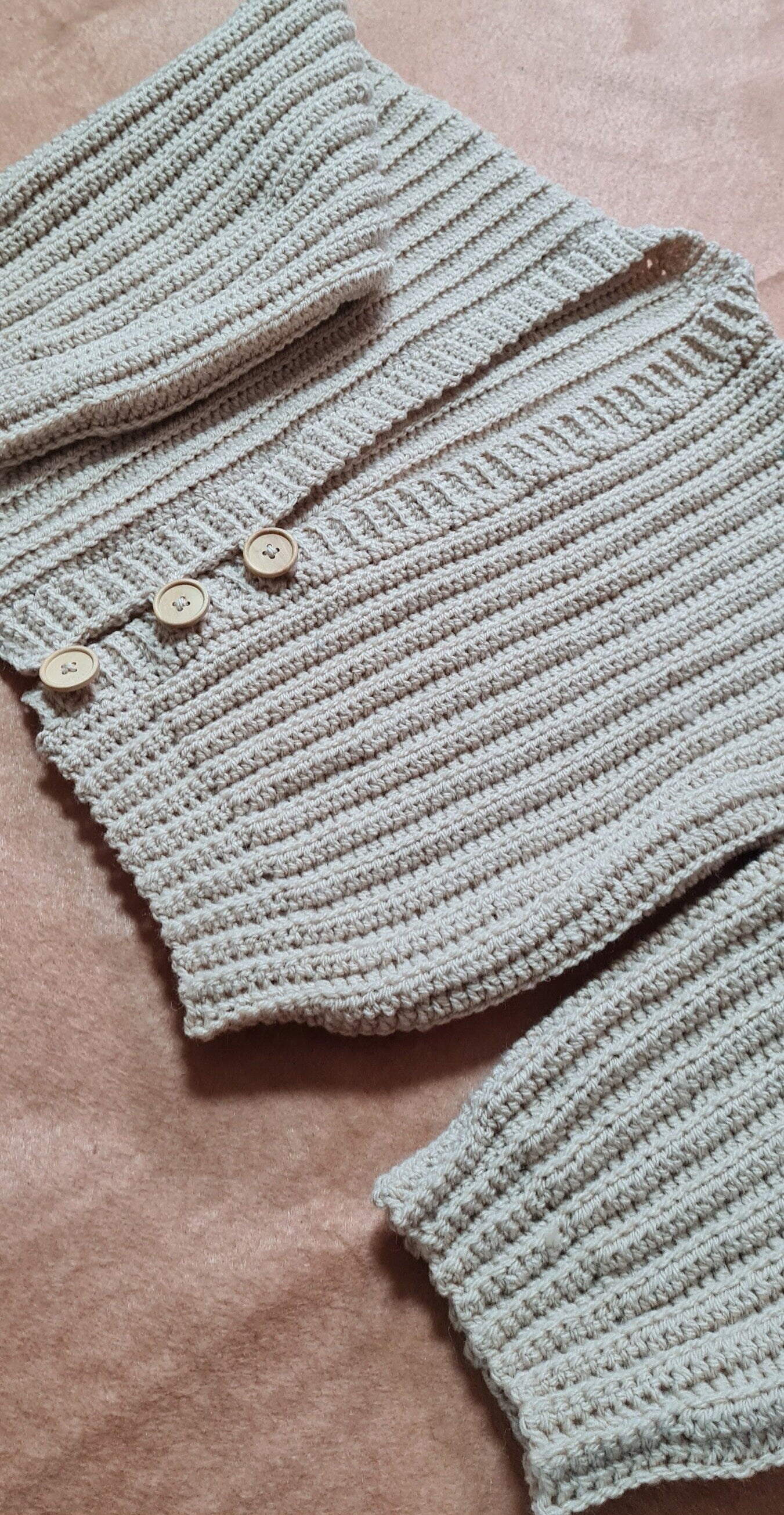 Ripped Crochet Cardigan Pattern: Knit Look Crop Jacket (PDF Pattern)