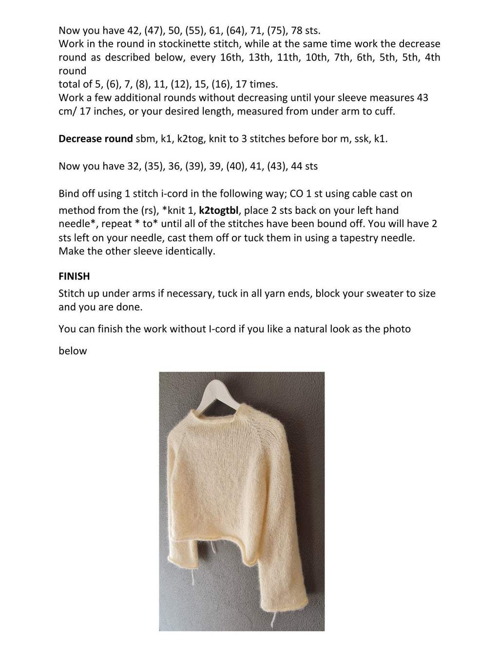 Janu Mohair Sweater Knit Pattern: Beginner Yoke Pullover (PDF Pattern)