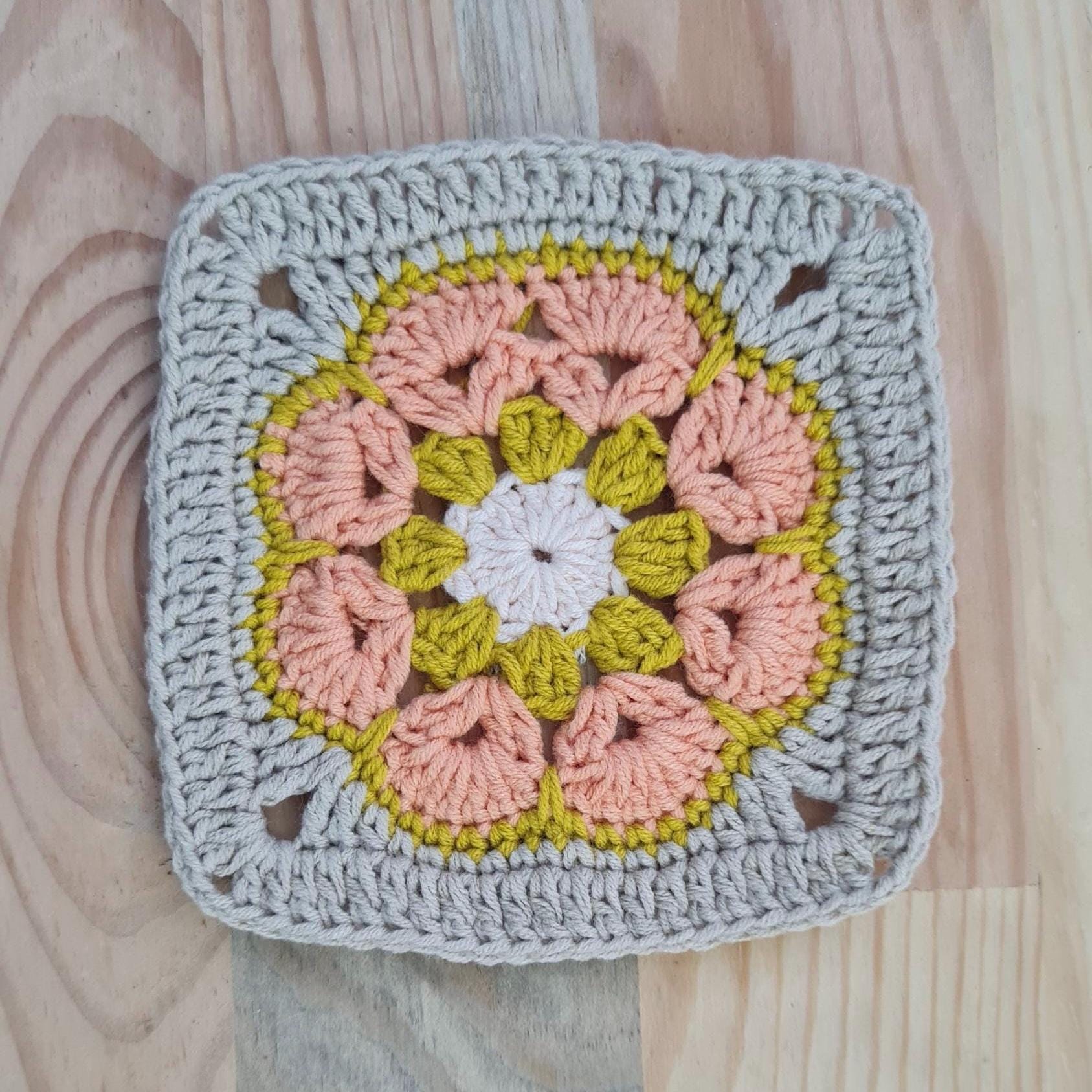 African Flower Crochet Square Pattern: Blanket, Sweater, Cardigan (PDF Pattern)