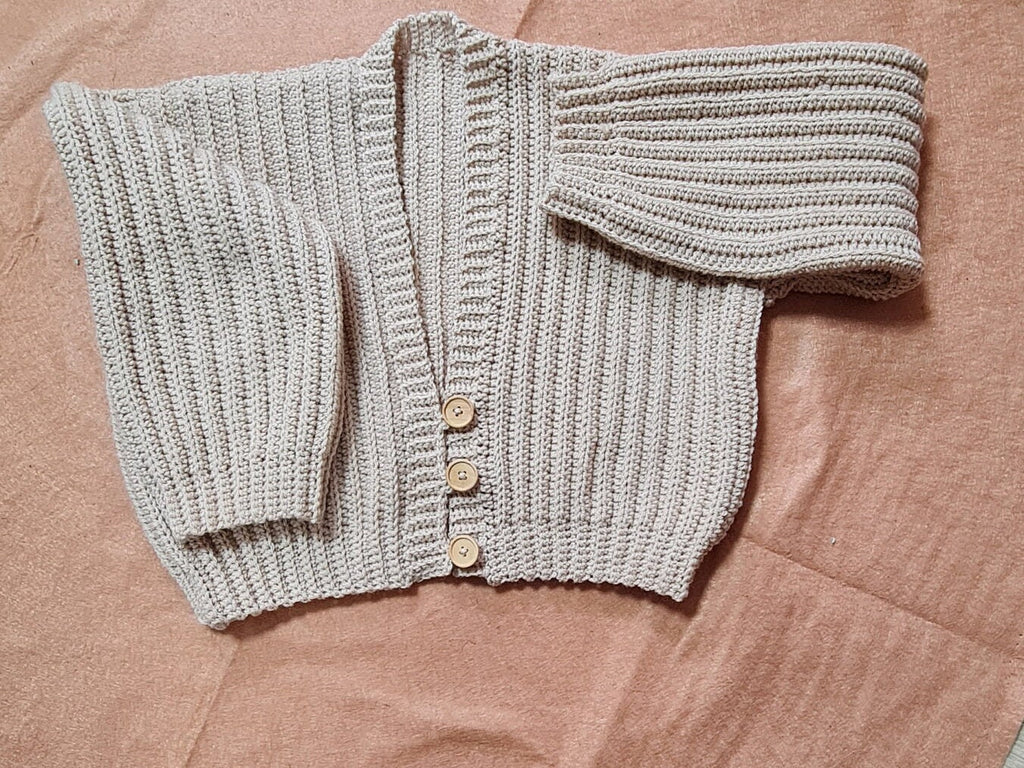 Ripped Crochet Cardigan Pattern: Knit Look Crop Jacket (PDF Pattern)