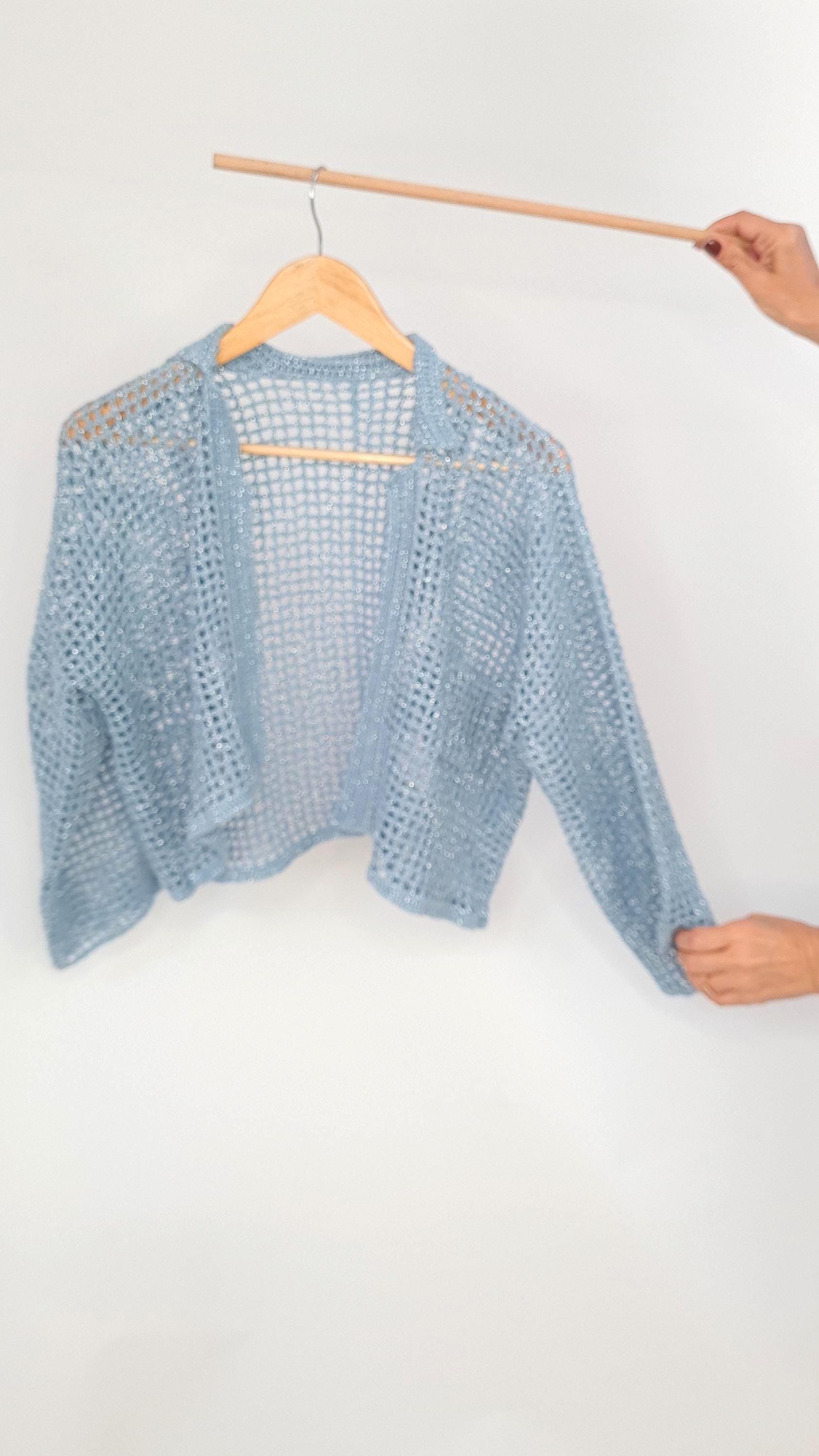 Crochet Mesh Shirt Pattern, Unisex Jacket, Planner Gift (Digital Download)