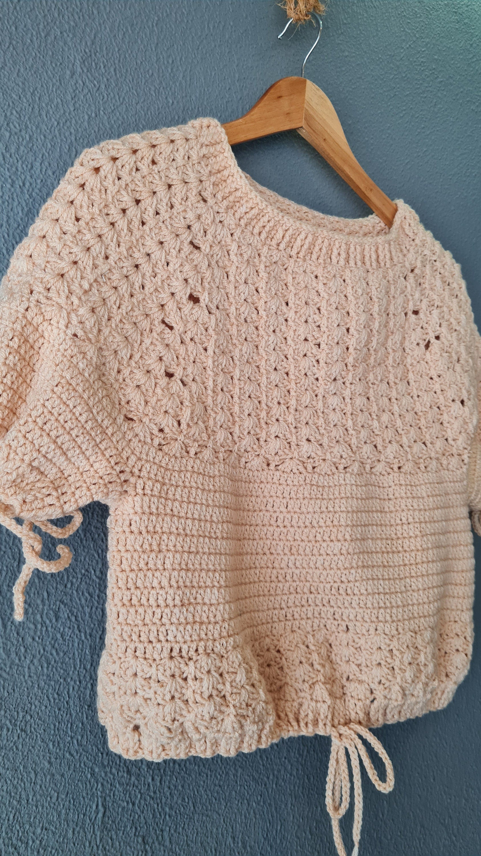 Crochet Top Pattern: Easy Ballon Sleeve Summer Sweater (PDF Pattern)