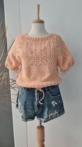 Crochet Top Pattern: Easy Ballon Sleeve Summer Sweater (PDF Pattern)