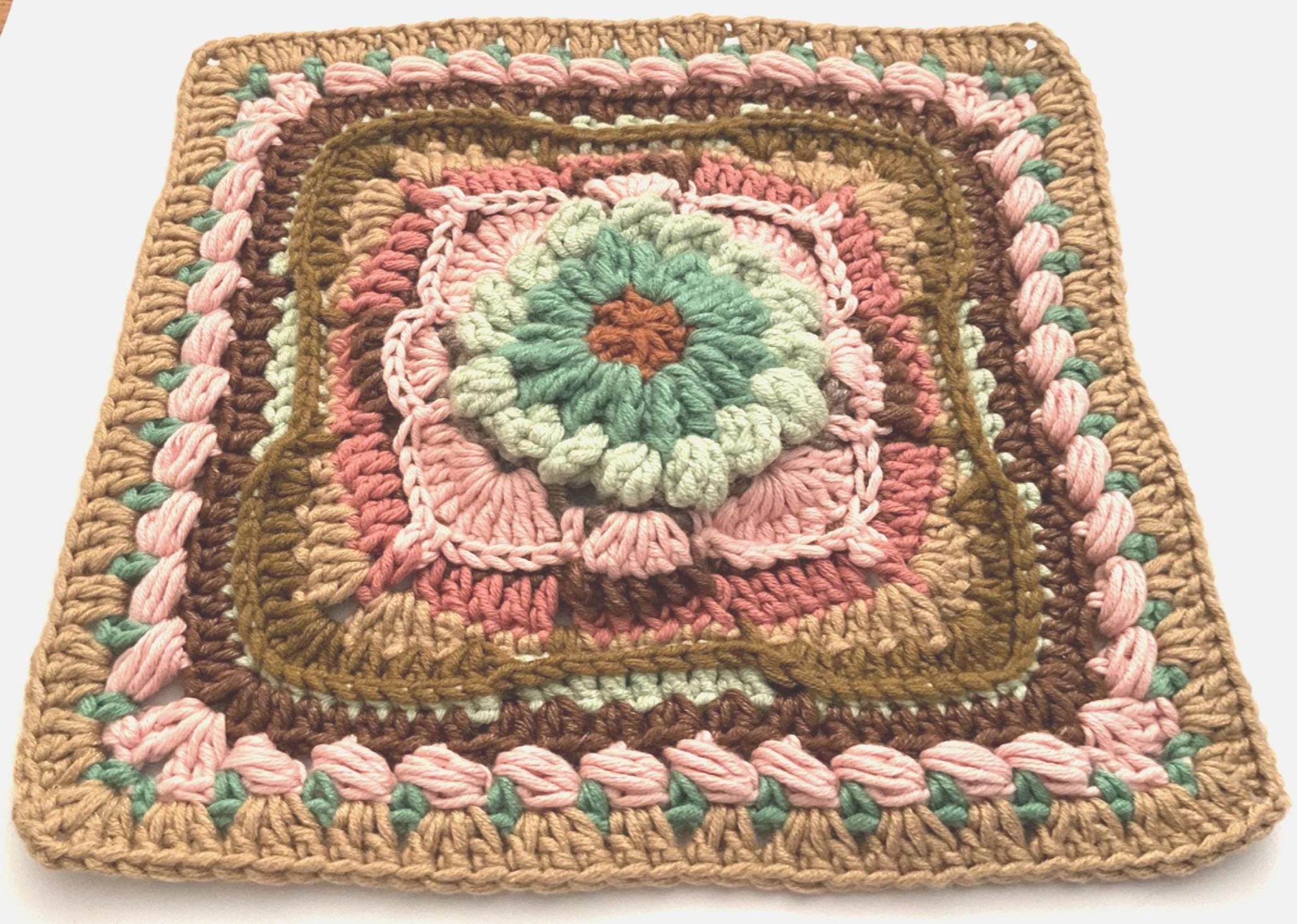 The Turkish Granny Squares Pattern, Easy Crochet Motif Tutorial, Boho Mandala Motif, Blanket Crochet Square PDF, Garment and Accessories