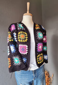 Crochet Granny Square Jacket Pattern: Boho Patchwork Cardigan (PDF)