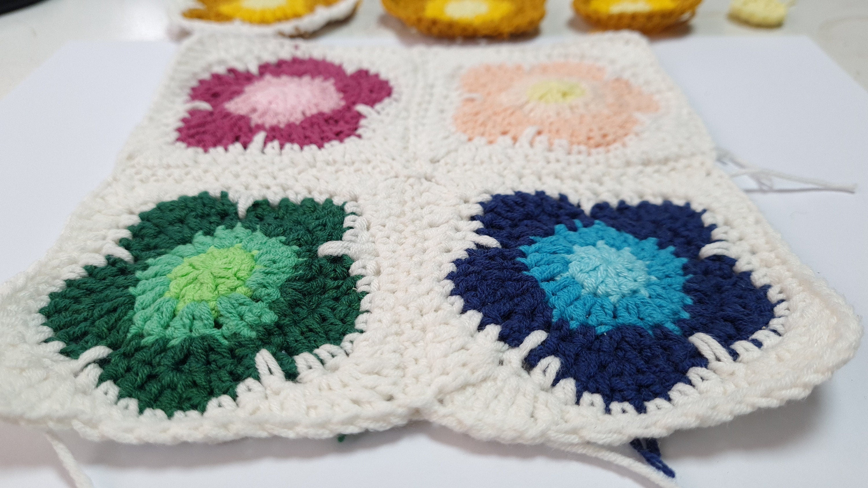 Flower Crochet Square Pattern, Granny Square Motif (Digital Download)