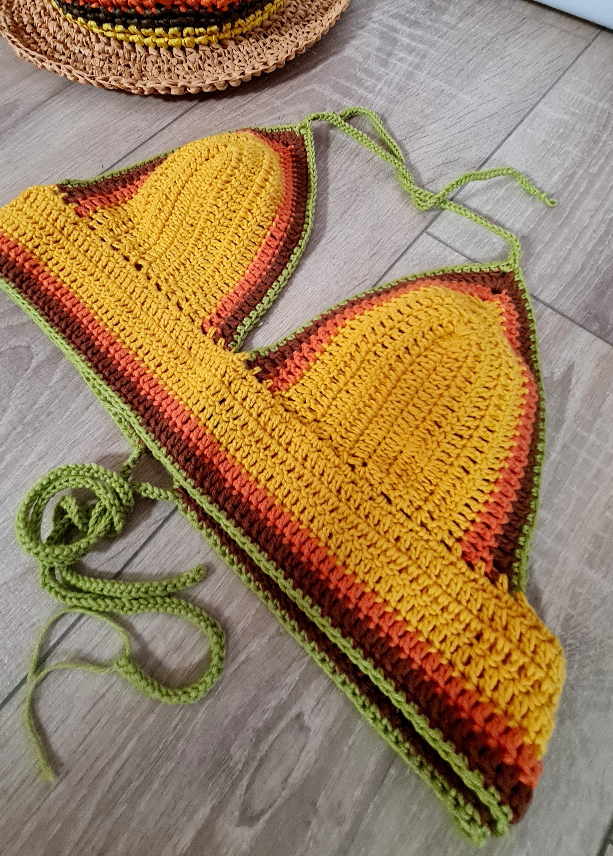 Crochet Bralette Pattern, Easy Flower Top, Boho Beach Design (PDF Pattern)