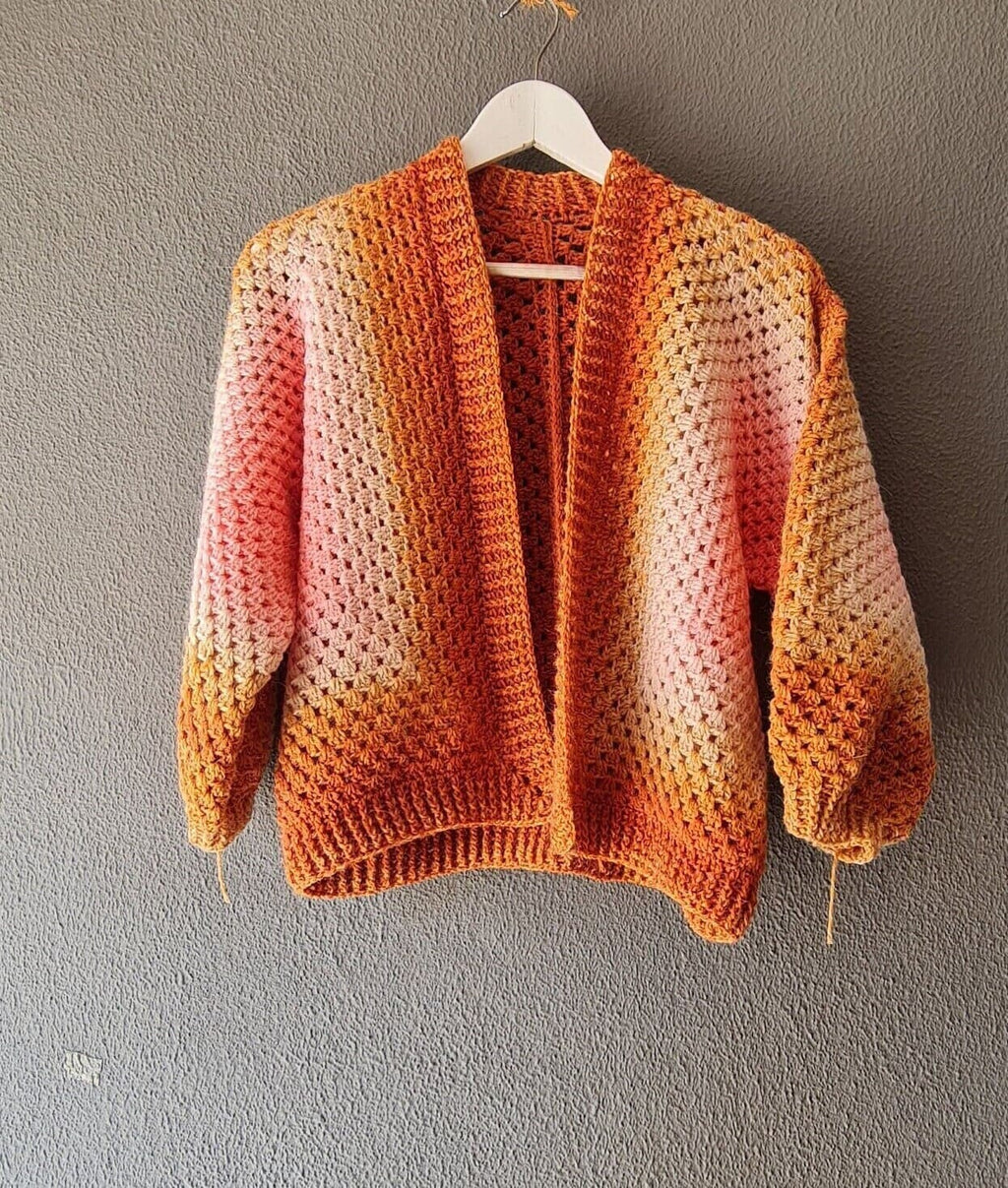 Crochet Hexagon Cardigan Pattern: Easy Modern Sweater (PDF Pattern)