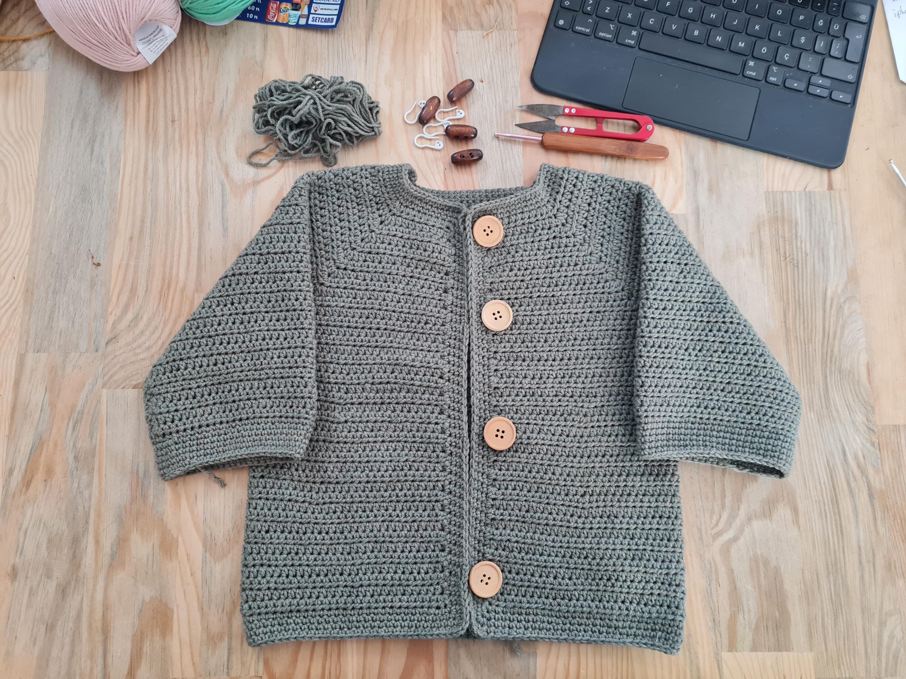 Easy Crochet Baby Cardigan Pattern: Newborn to 6 Years (PDF Pattern)