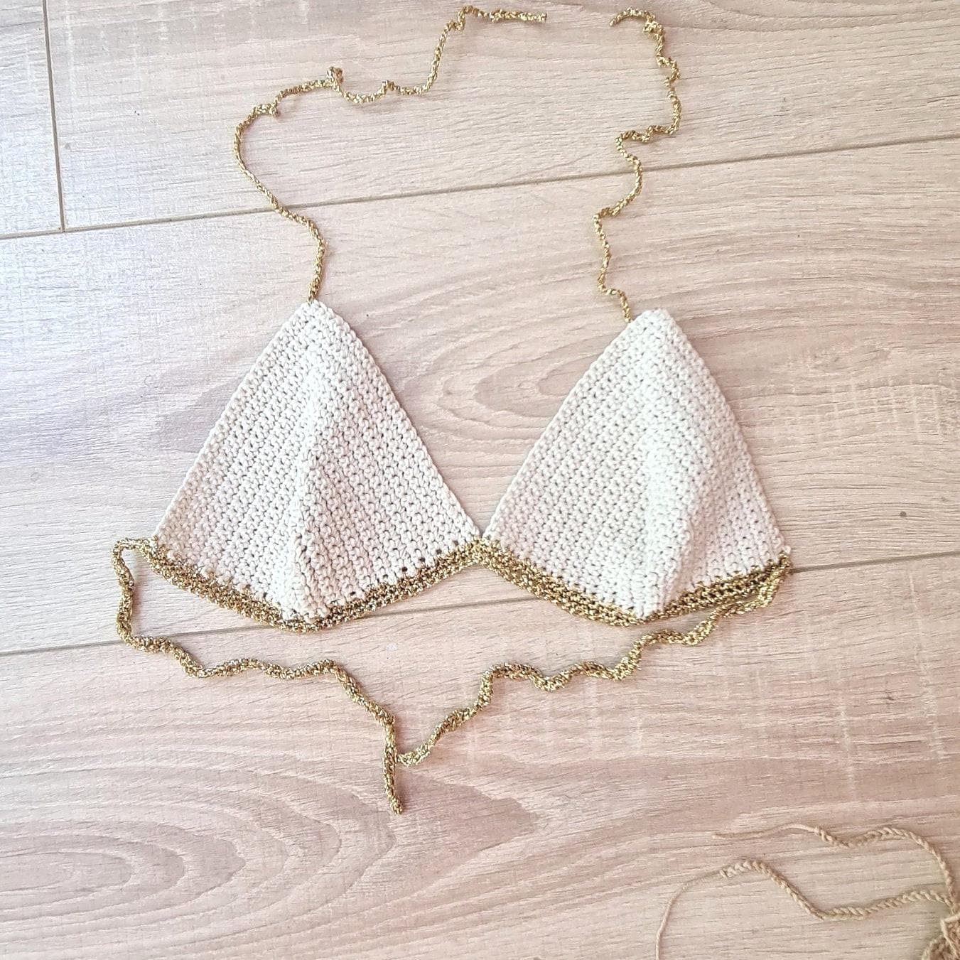 Crochet Bikini Pattern, Easy Bikini, Summer Party Top, Beach Bralette, Backless Top, Modern Written Crochet Pattern, Basic Top Bra, Festival