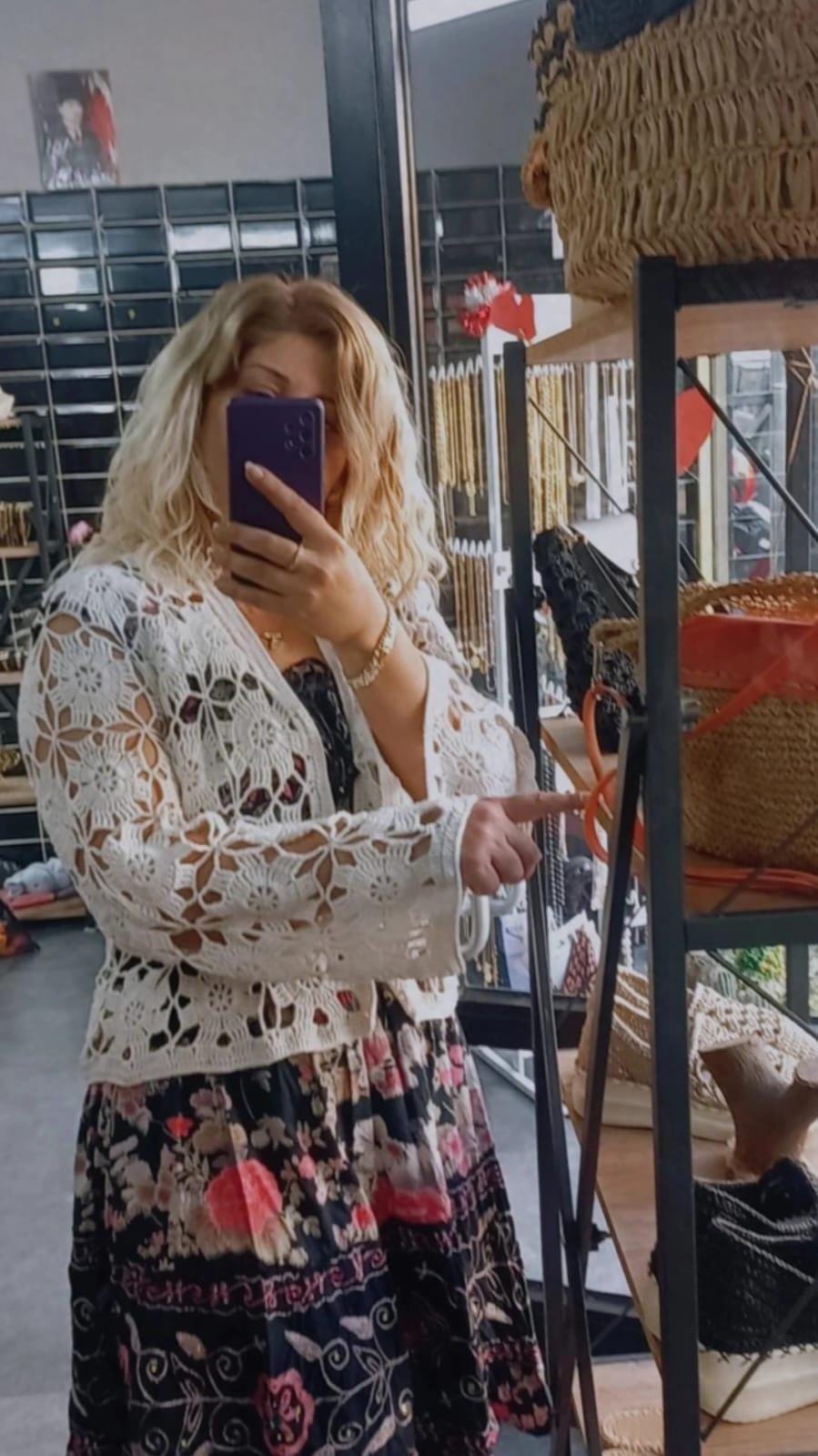 Crochet Flower Cardigan Pattern (PDF): Modern Granny Square Top