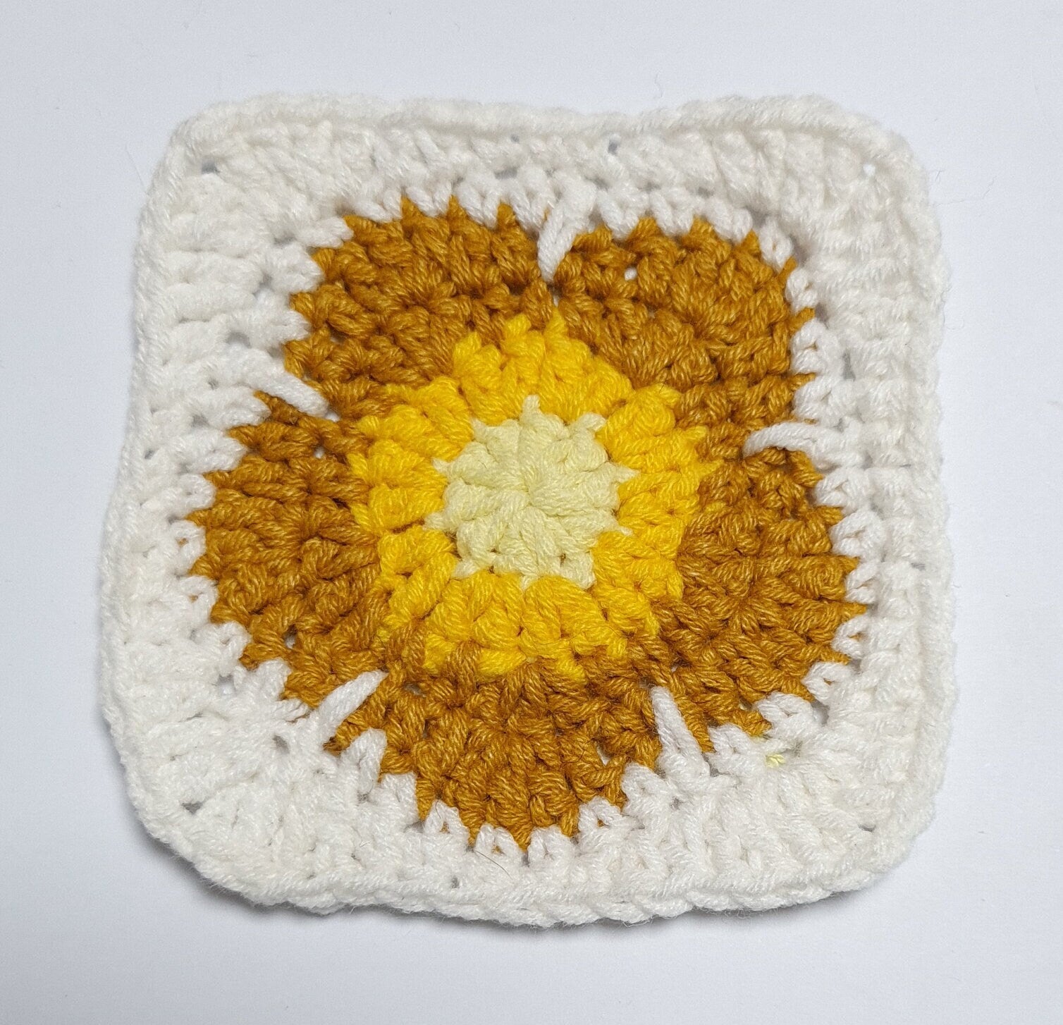 Flower Crochet Square Pattern, Granny Square Motif (Digital Download)