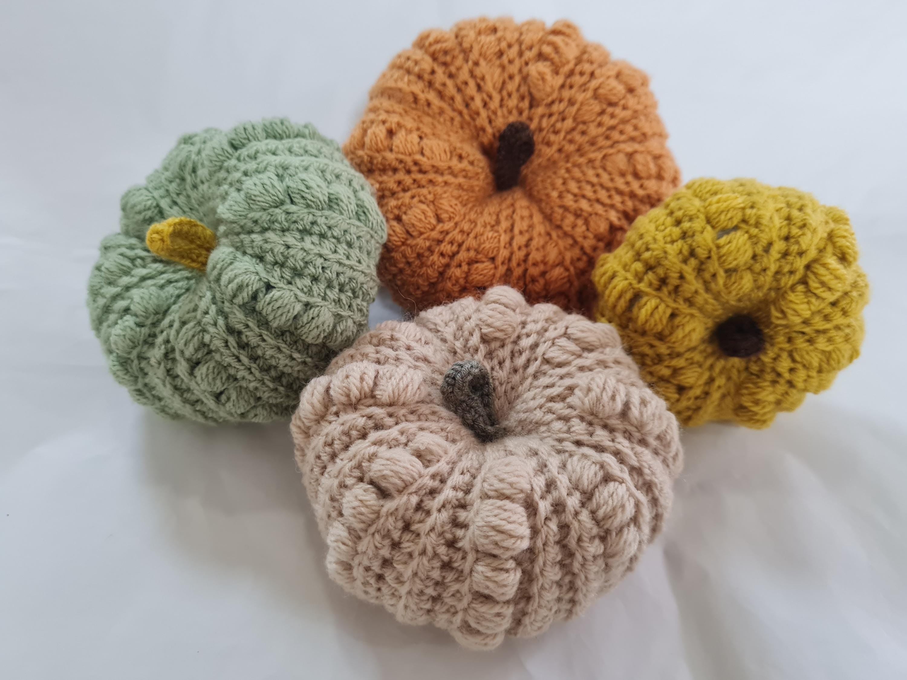Crochet Bubble Pumpkin Pattern: 3-Size Thanksgiving Decor (PDF Pattern)