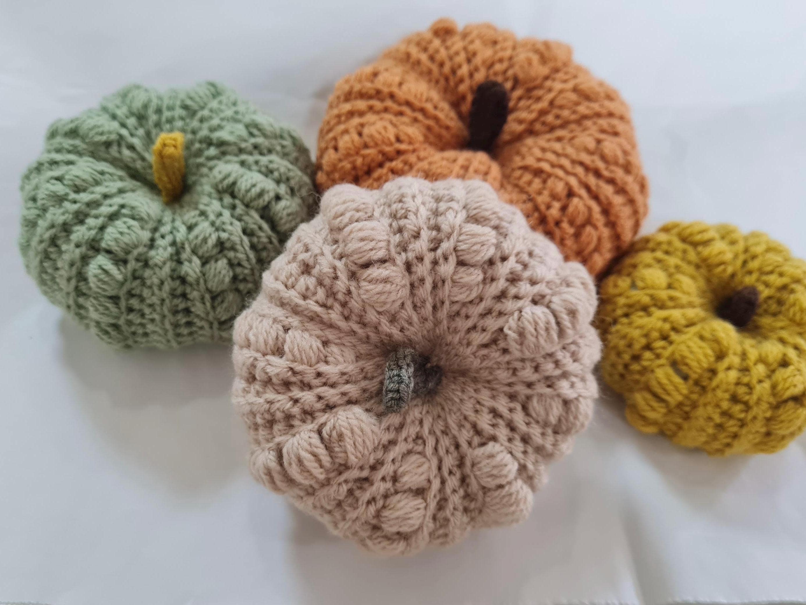 Crochet Bubble Pumpkin Pattern: 3-Size Thanksgiving Decor (PDF Pattern)