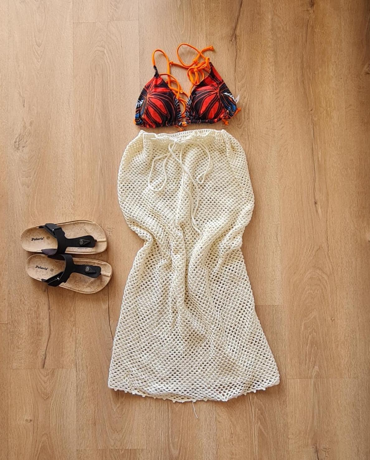 Crochet Easy Mesh Skirt Pattern in PDF File with Crochet Planner Gift, Mesh Dress; Beach Cover; Maxi Skirt; Mesh Beach Dress Modern Pattern