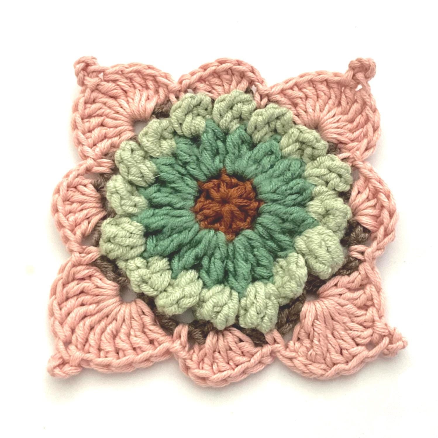 The Turkish Granny Squares Pattern, Easy Crochet Motif Tutorial, Boho Mandala Motif, Blanket Crochet Square PDF, Garment and Accessories