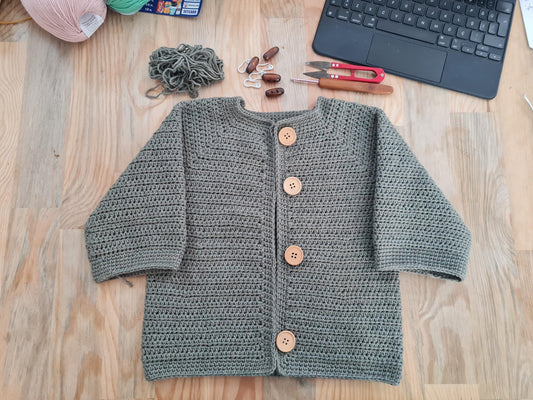 Easy Crochet Baby Cardigan Pattern: Newborn to 6 Years (PDF Pattern)