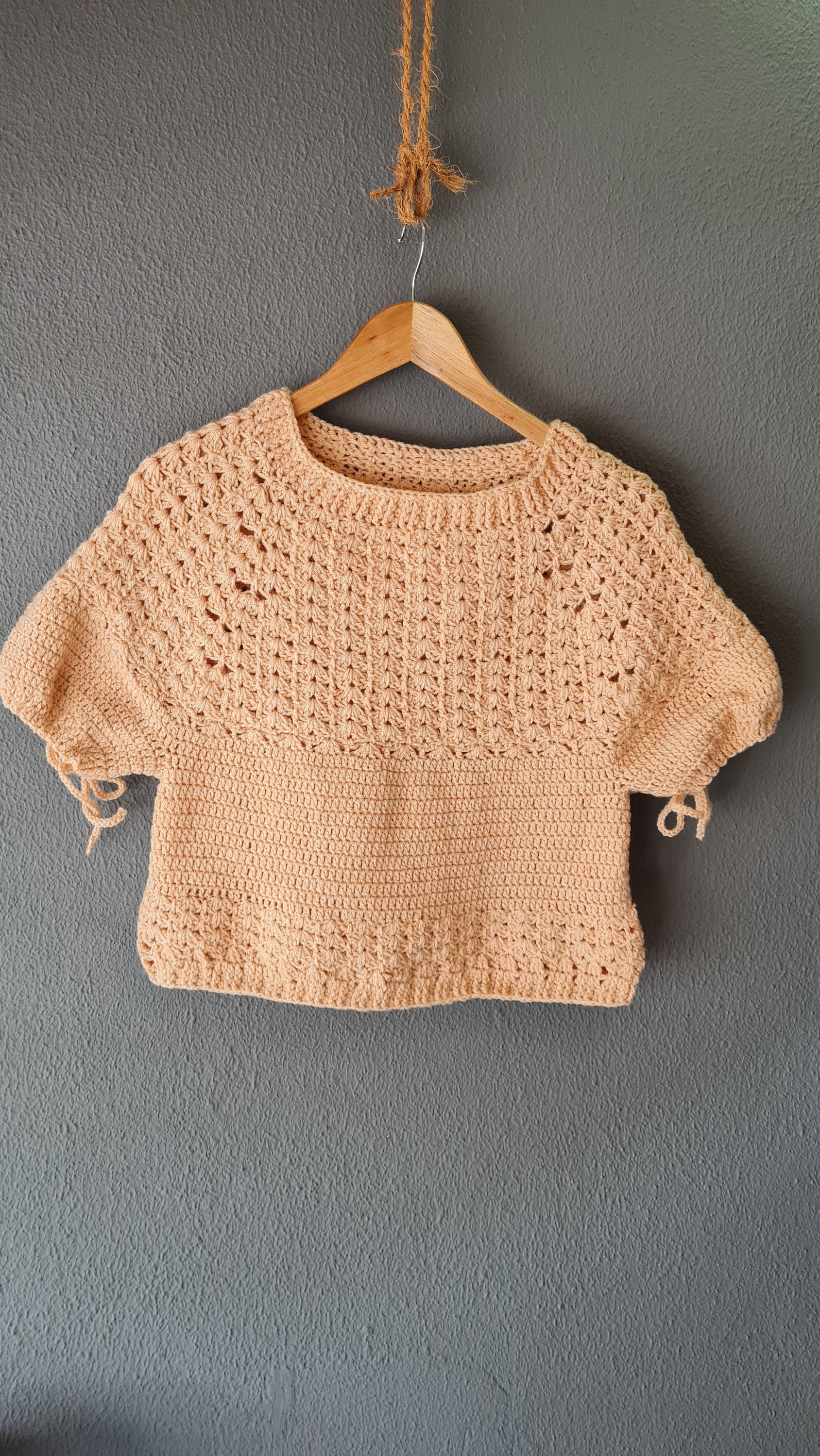 Crochet Top Pattern: Easy Ballon Sleeve Summer Sweater (PDF Pattern)