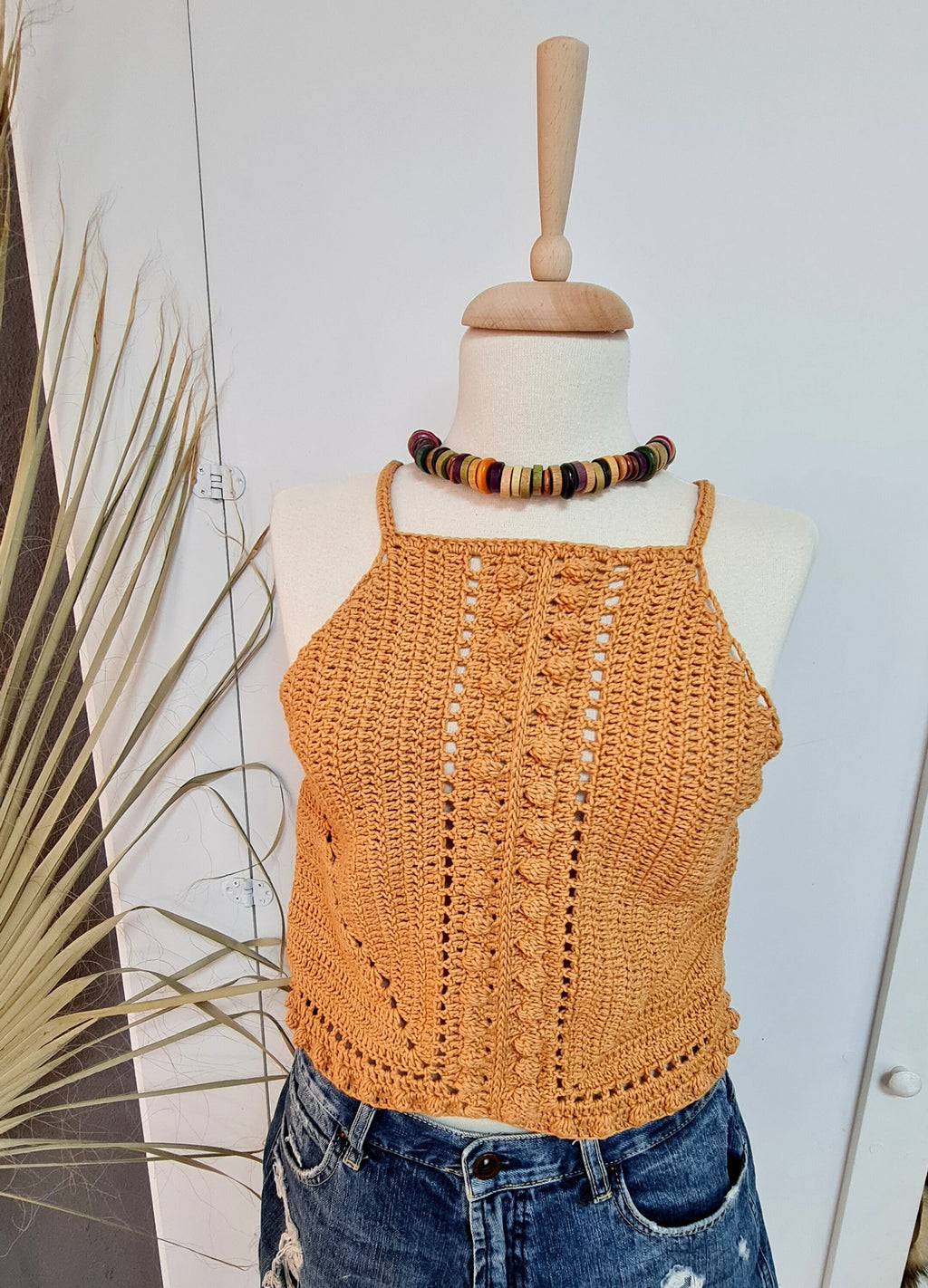 Crochet Halter Top Pattern, Boho Summer Crop Top (PDF Pattern)