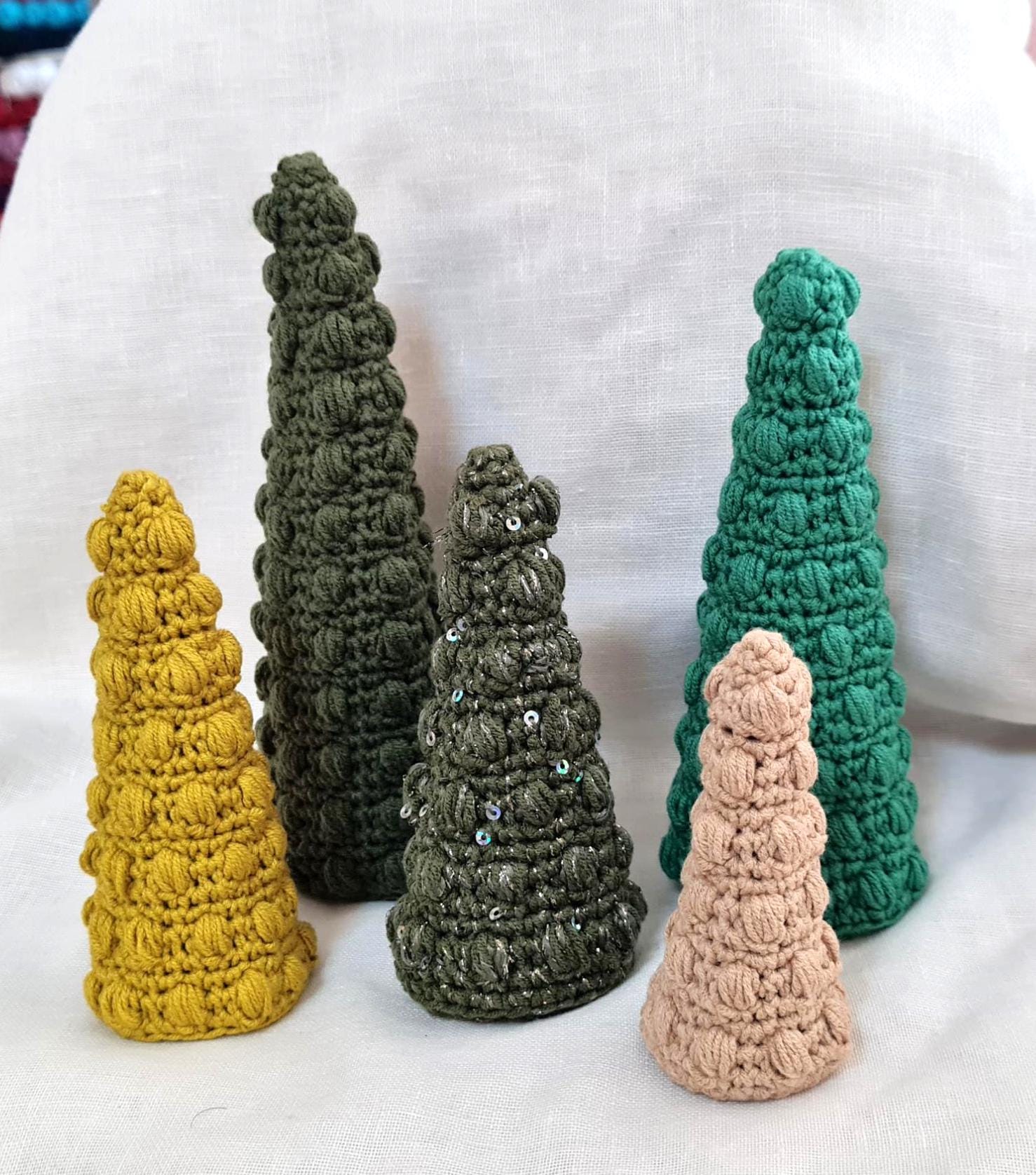 Bobble Christmas Tree Crochet Pattern: 3-Sizes Festive Decor (PDF Pattern)