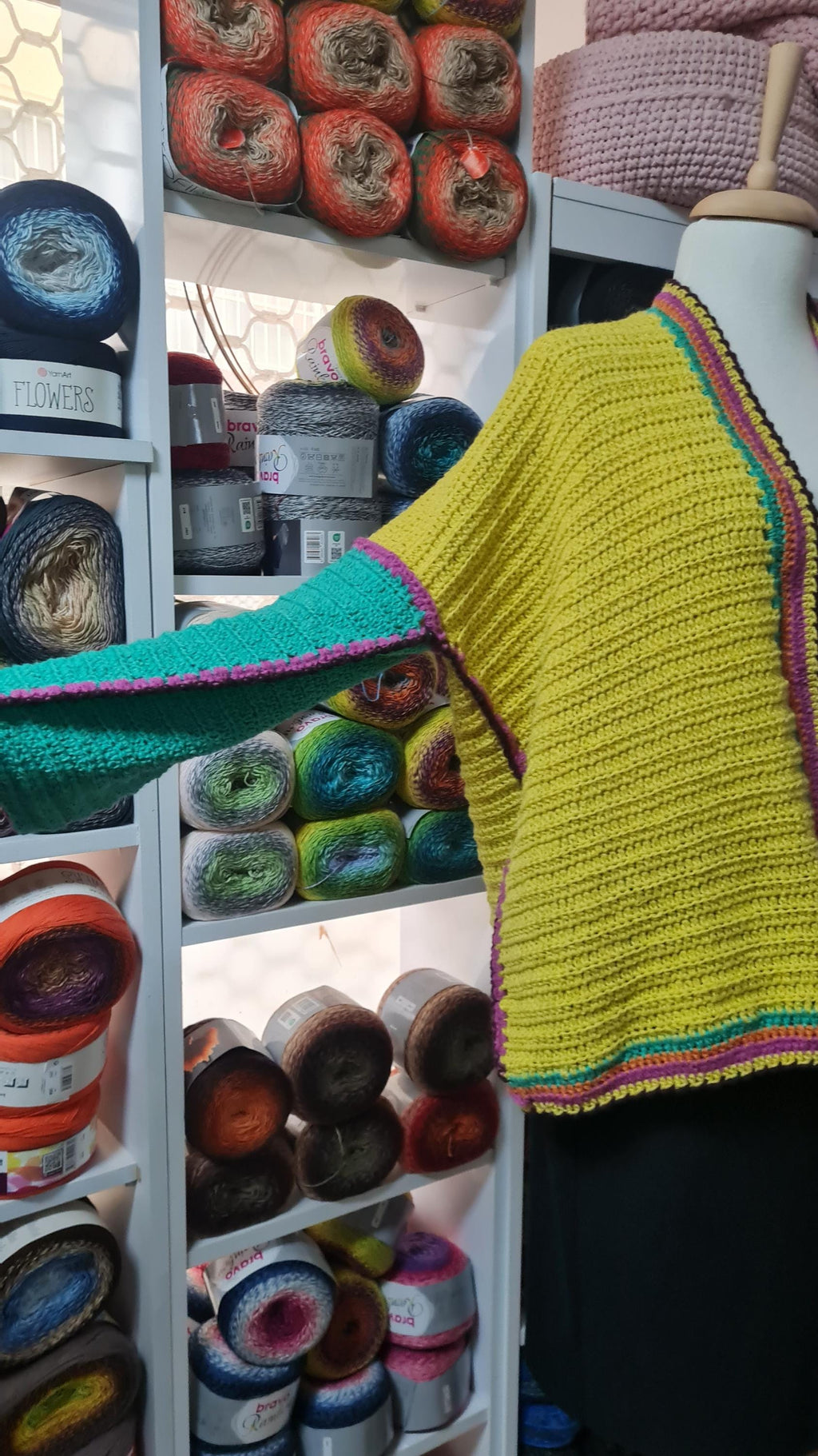 Crochet Boho Cardigan: Multicolor Kimono Sweater, Festival Fashion