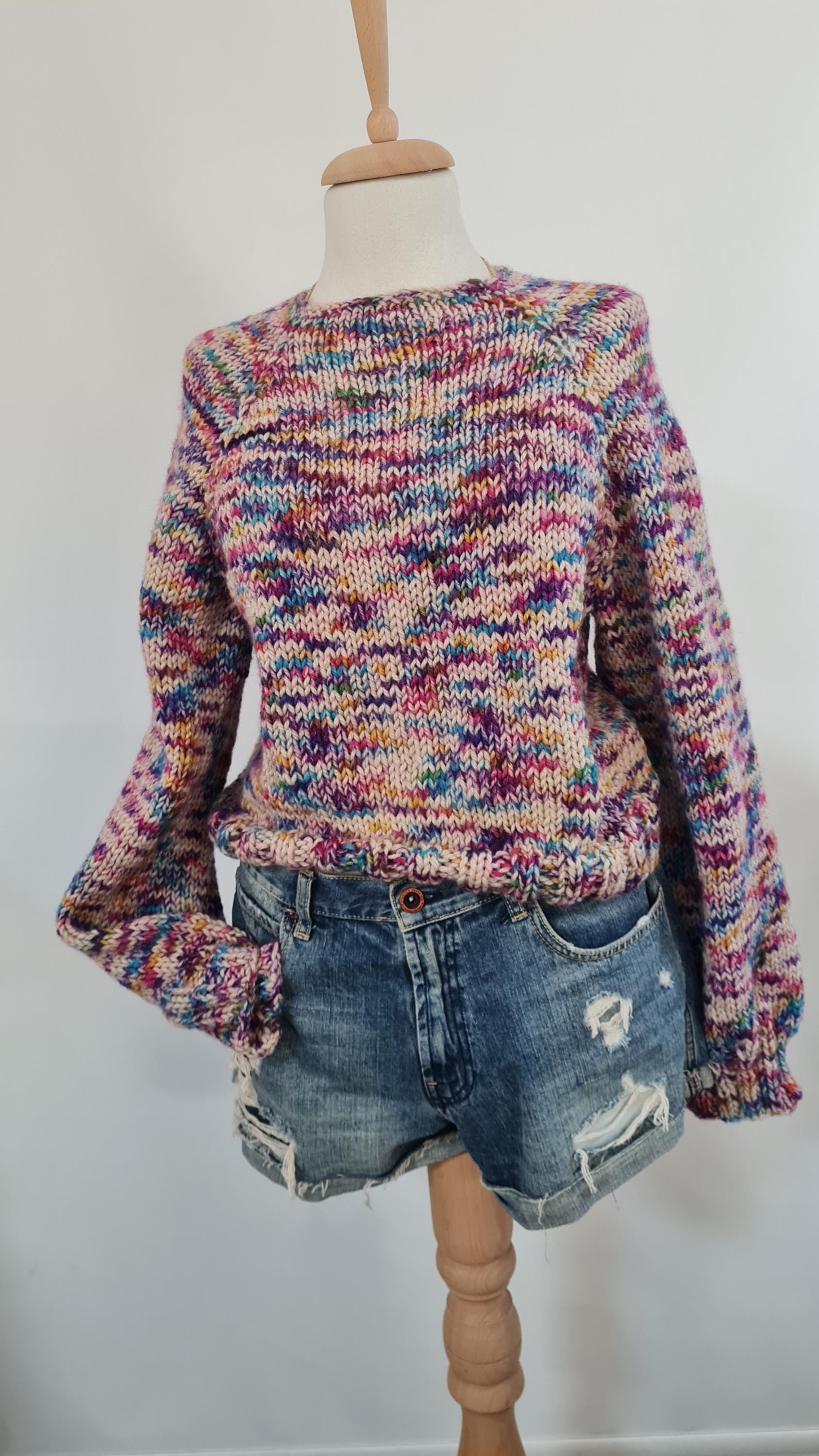 Chunky Knit Sweater Pattern: Seamless Oversize Jumper (PDF Download)