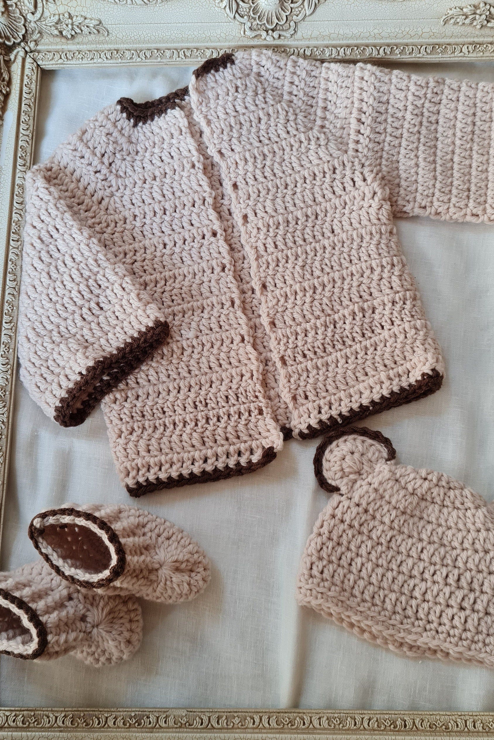 Crochet Baby Cardigan Pattern: Newborn to Child Sizes (PDF Pattern)