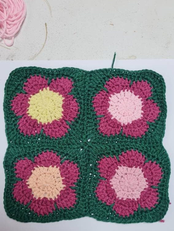 Flower Crochet Square Pattern: Granny Square Motif (Digital Download)