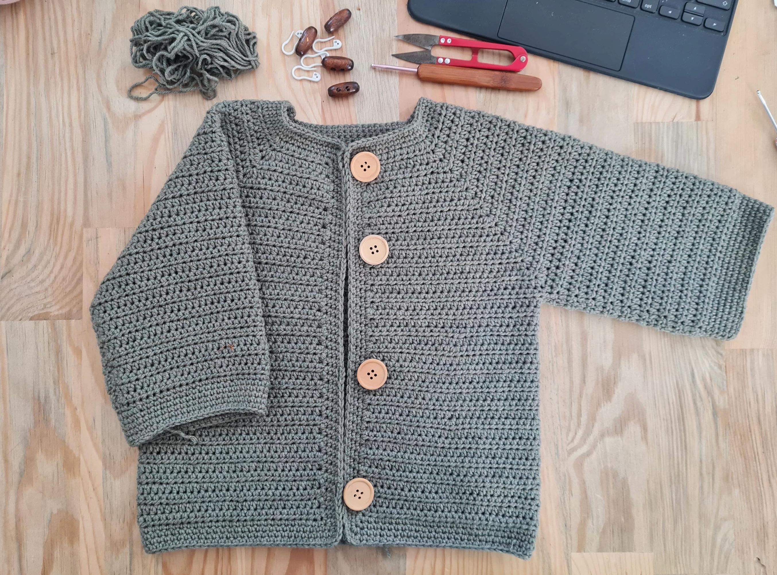 Easy Crochet Baby Cardigan Pattern: Newborn to 6 Years (PDF Pattern)