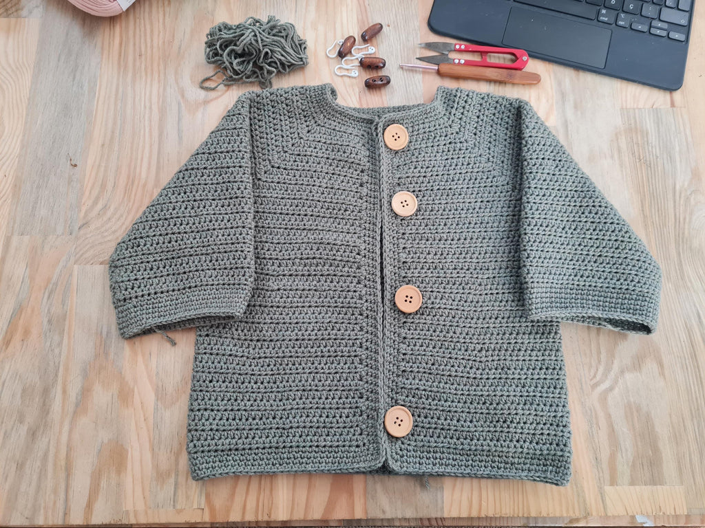 Easy Crochet Baby Cardigan Pattern: Newborn to 6 Years (PDF Pattern)