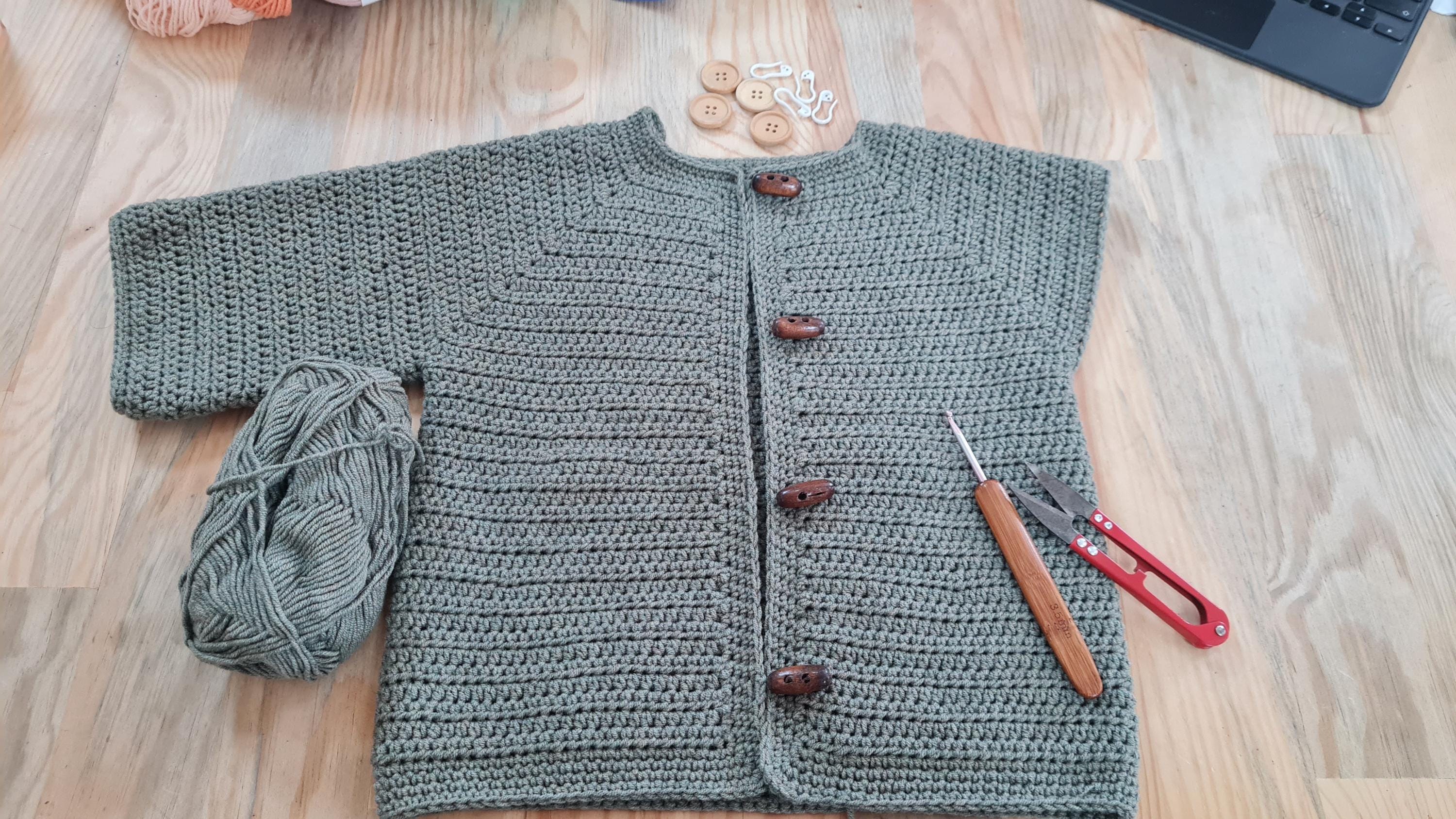 Easy Crochet Baby Cardigan Pattern: Newborn to 6 Years (PDF Pattern)