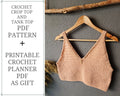 Crochet Crop Top Pattern, V-Neck Tank Top, Beginner Easy (PDF Pattern)