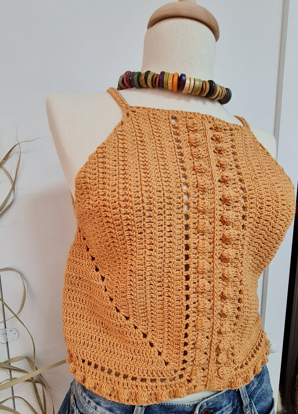 Crochet Halter Top Pattern, Boho Summer Crop Top (PDF Pattern)