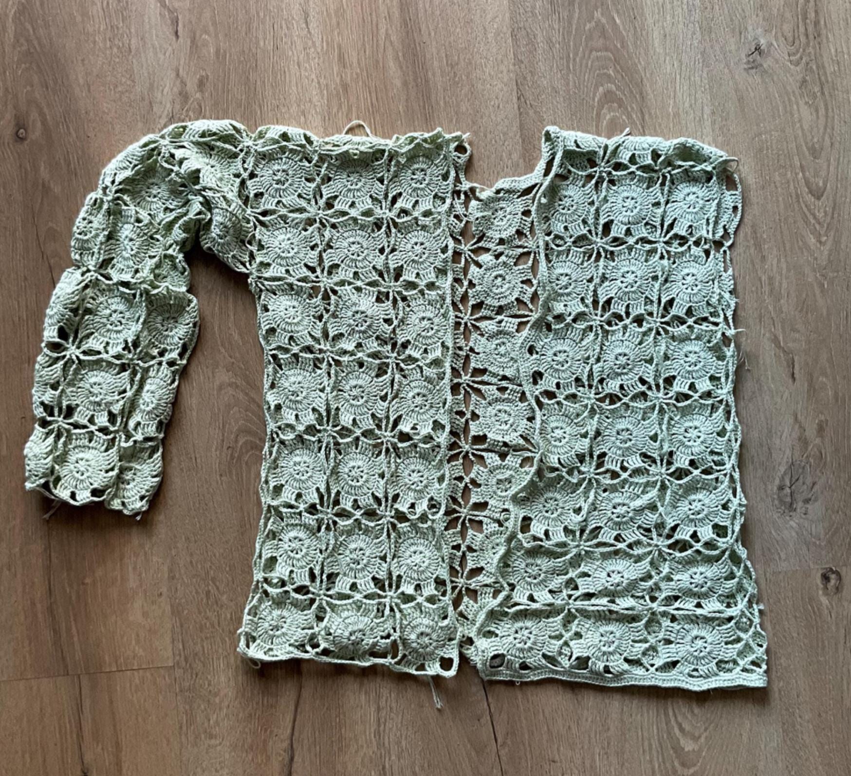 Crochet Flower Cardigan Pattern (PDF): Modern Granny Square Top