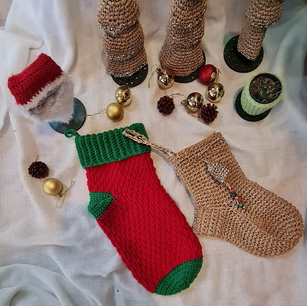 Oversized Christmas Stocking Crochet Pattern: Easy Holiday Decor (PDF Download)