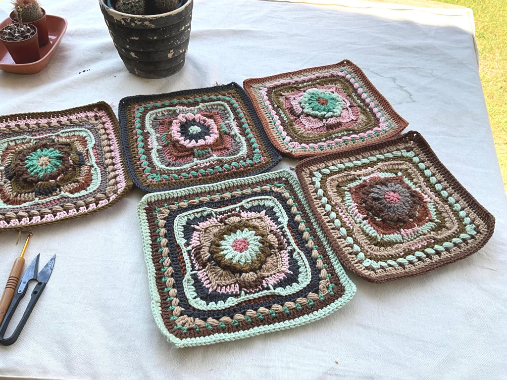 The Turkish Granny Squares Pattern, Easy Crochet Motif Tutorial, Boho Mandala Motif, Blanket Crochet Square PDF, Garment and Accessories