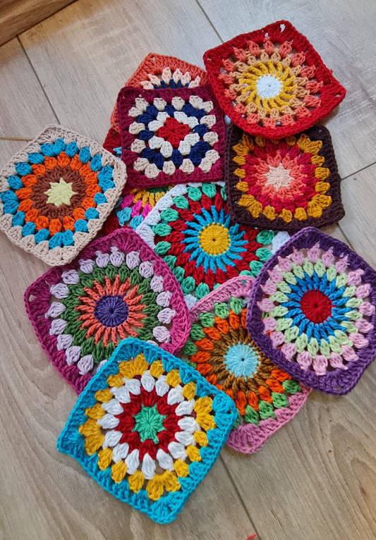 Granny Square Crochet Pattern: Five Modern Motifs (PDF Download)