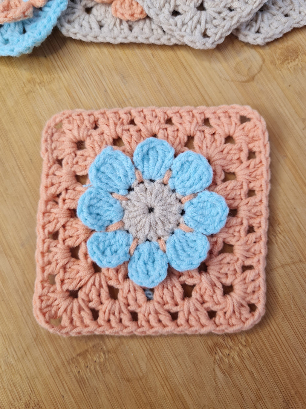 3D Flower Crochet Square Pattern: Motif for Blanket, Shawl (Digital Download)