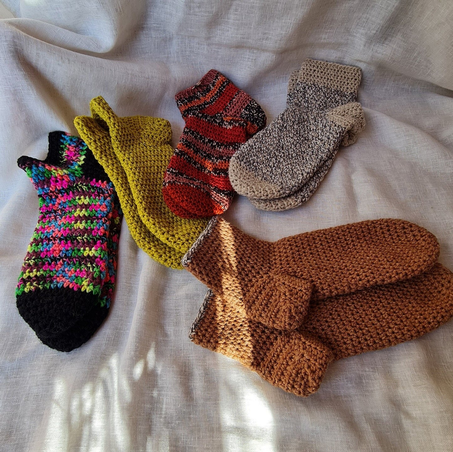 Easy Crochet Sock Pattern: Duvet Days Design (PDF Pattern)