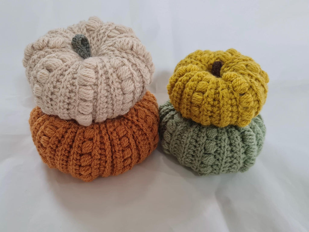 Crochet Bubble Pumpkin Pattern: 3-Size Thanksgiving Decor (PDF Pattern)
