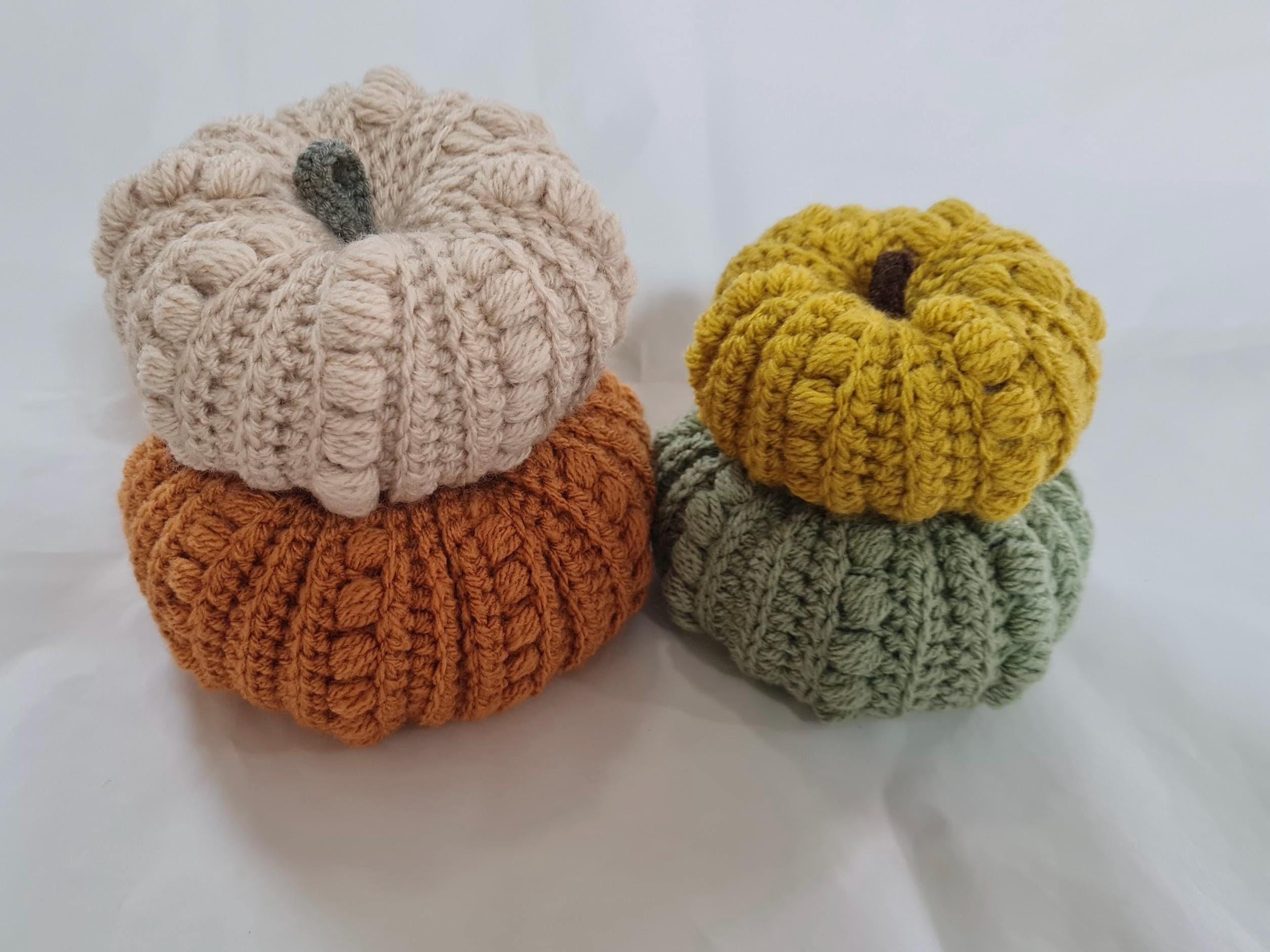 Crochet Bubble Pumpkin Pattern: 3-Size Thanksgiving Decor (PDF Pattern)