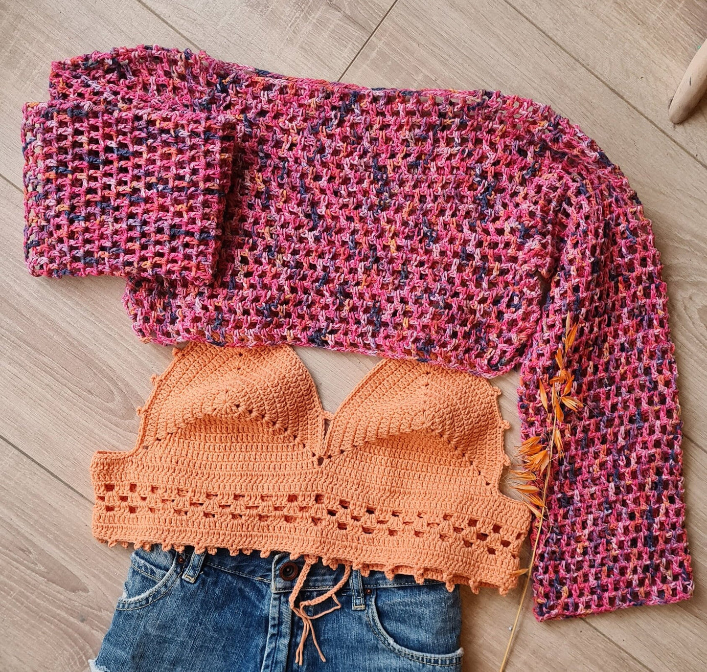 Crochet Mesh Crop Top Pattern, Long Sleeve Crochet Sweater,  Cute Mesh Top