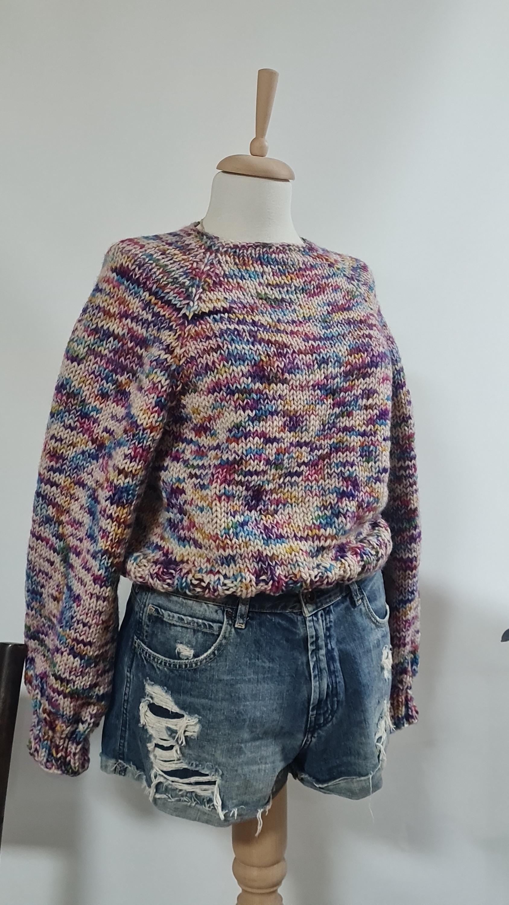 Chunky Knit Sweater Pattern: Seamless Oversize Jumper (PDF Download)