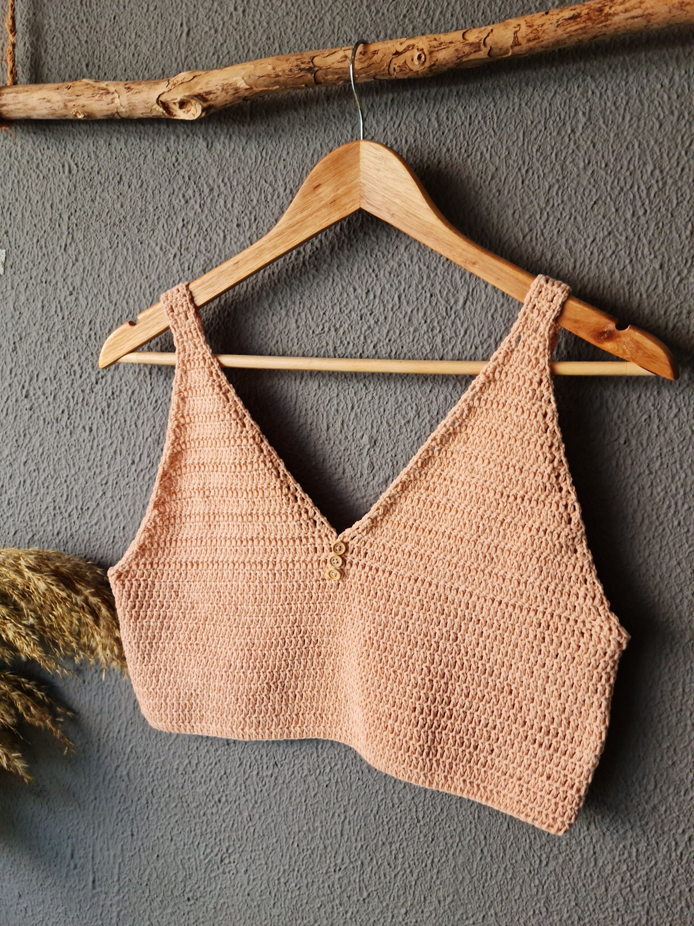 Crochet Crop Top Pattern, V-Neck Tank Top, Beginner Easy (PDF Pattern)