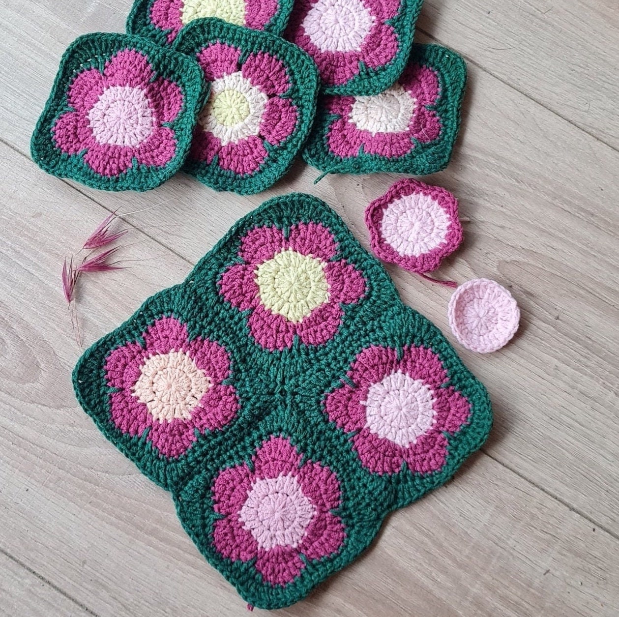 Flower Crochet Square Pattern: Granny Square Motif (Digital Download)