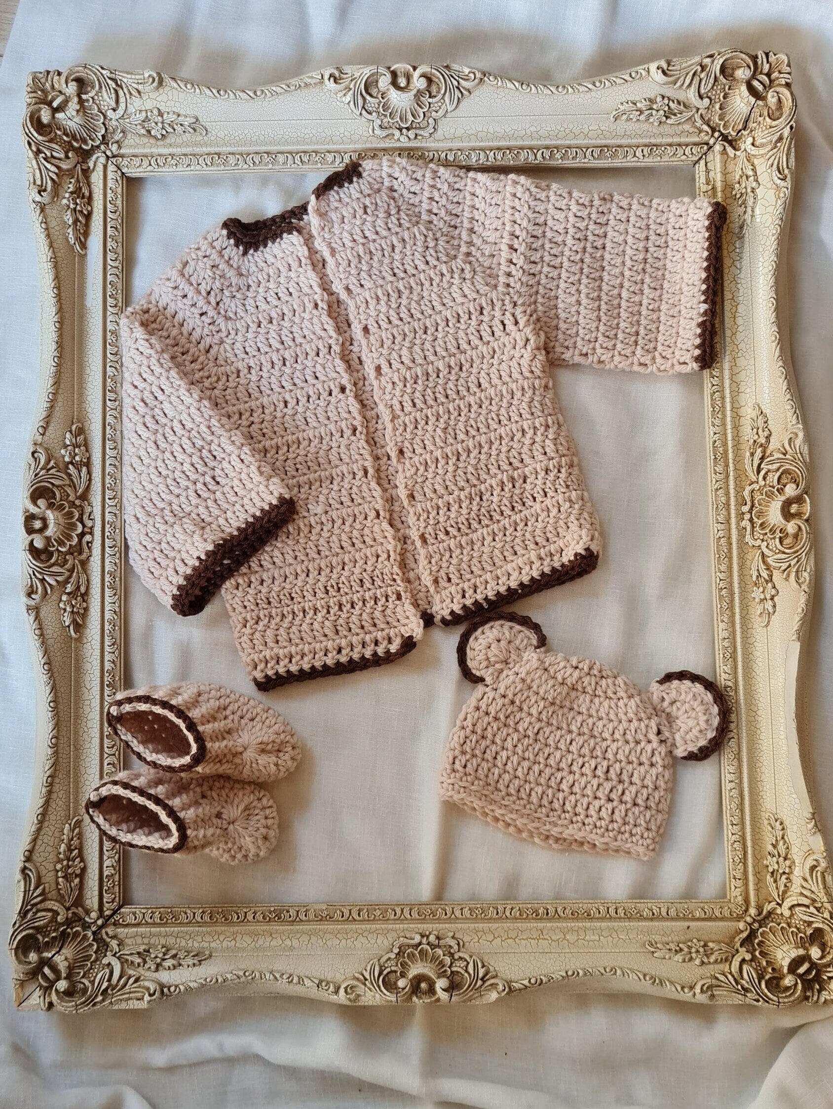 Crochet Baby Cardigan Pattern: Newborn to Child Sizes (PDF Pattern)