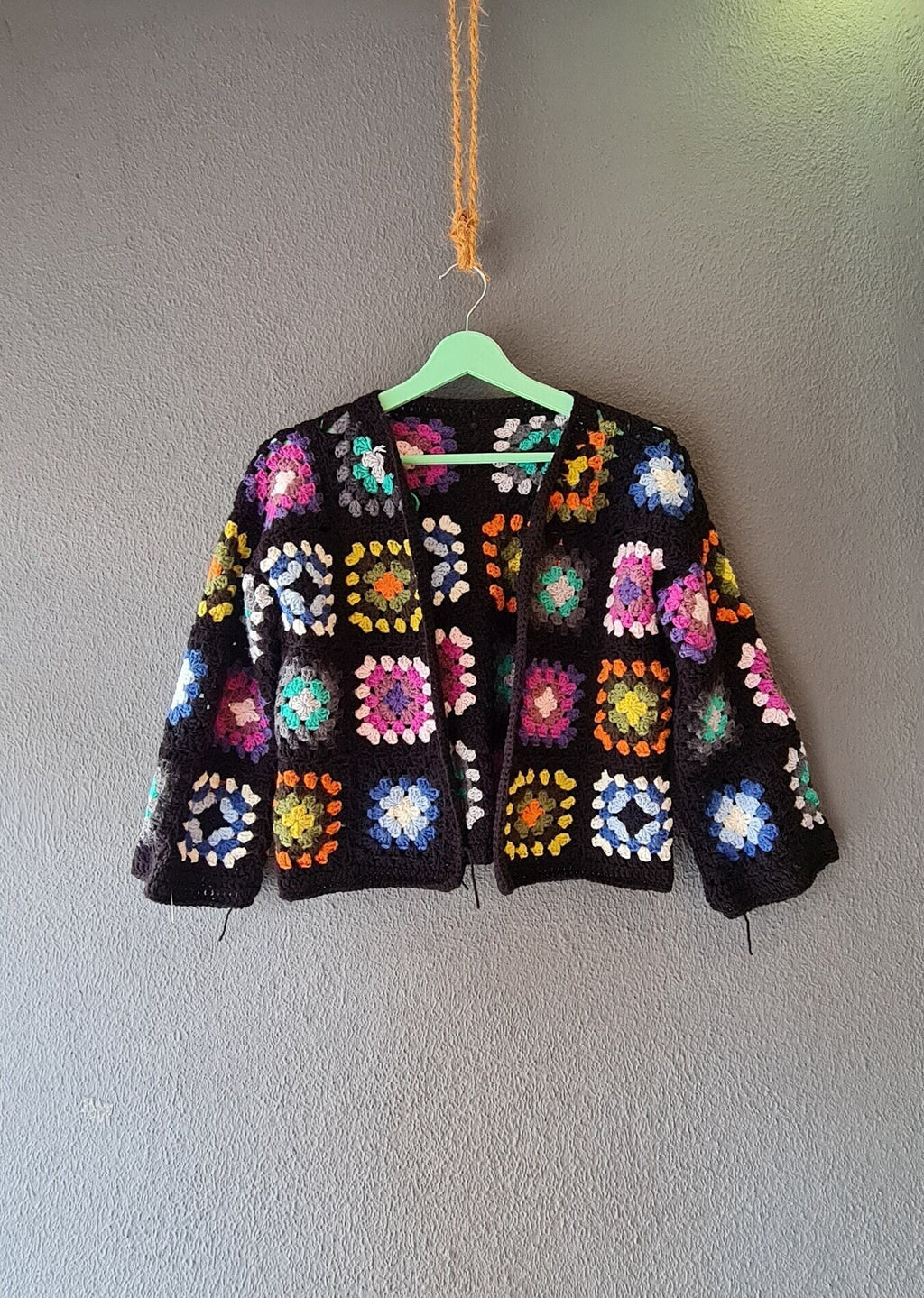 Crochet Granny Square Jacket Pattern: Boho Patchwork Cardigan (PDF)